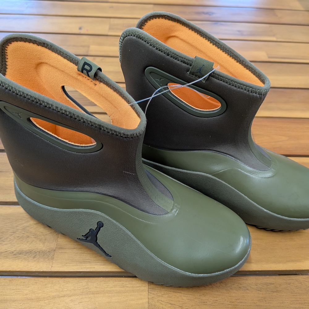Kids Air Jordan Lil Drip Waterproof Olive Boots Size 3 Y